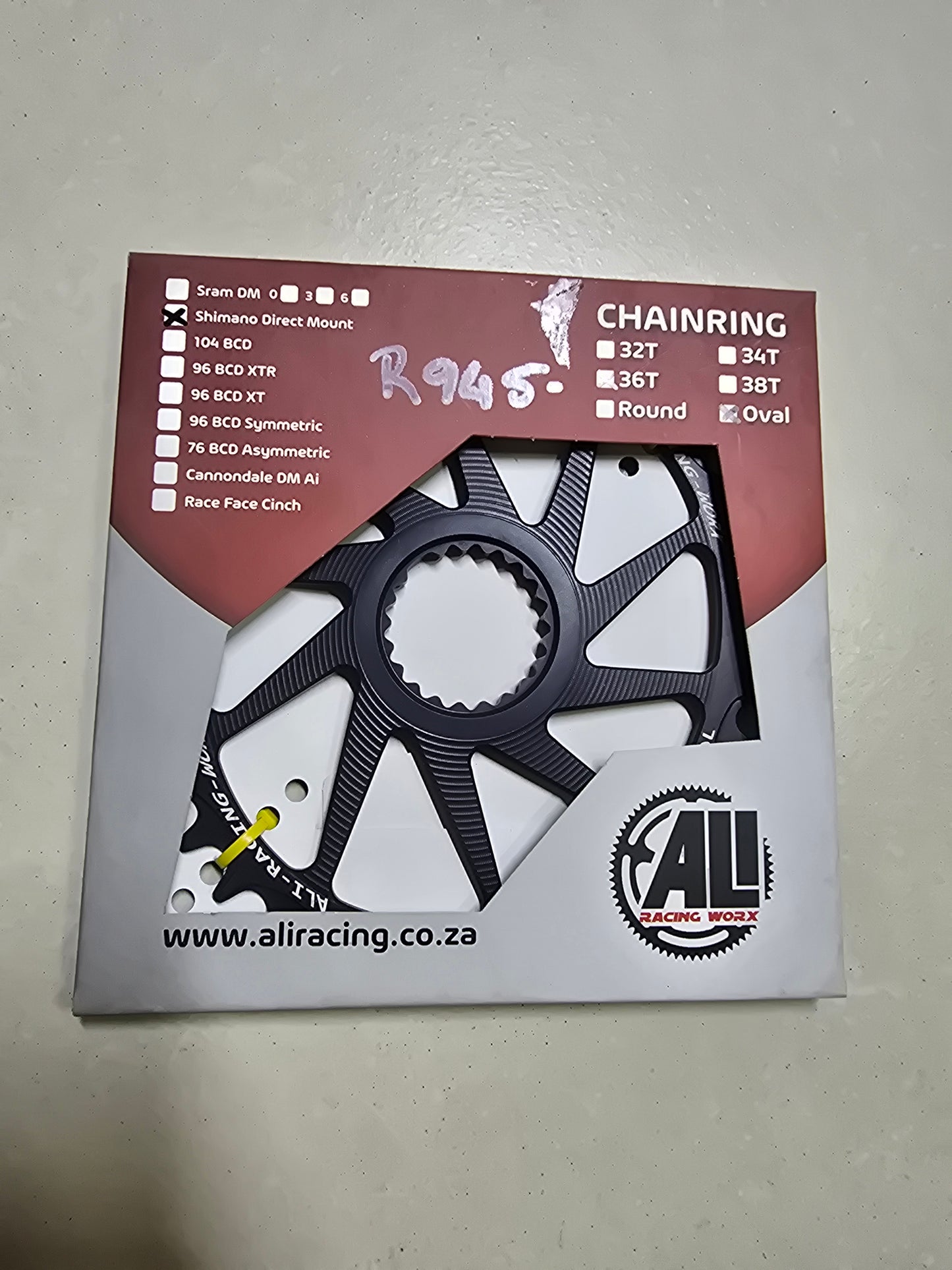 Ali Racing Chainring 36T Oval Shimano Direct Mount