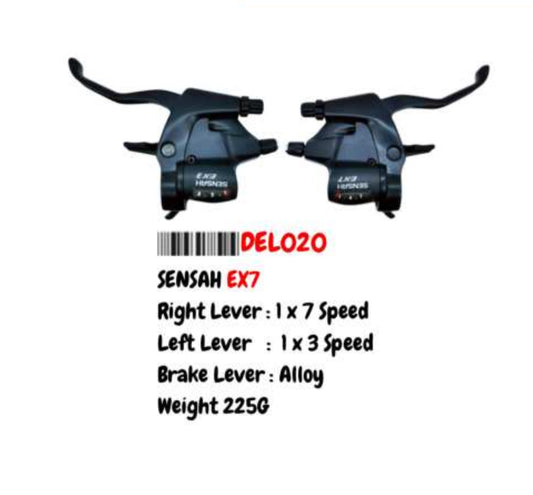 Bravvos Derailleur Gear Levers MTB Easyfire SENSAH EX7S 3x7 SPEED DEL020