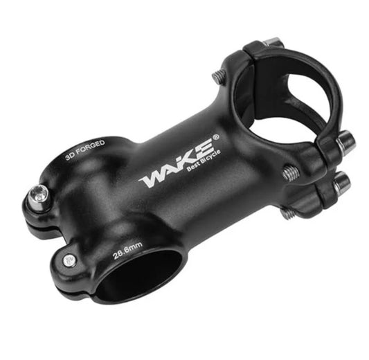 Wake 3D Forged Alloy Bicycle Stem 7 degree Black 60mm