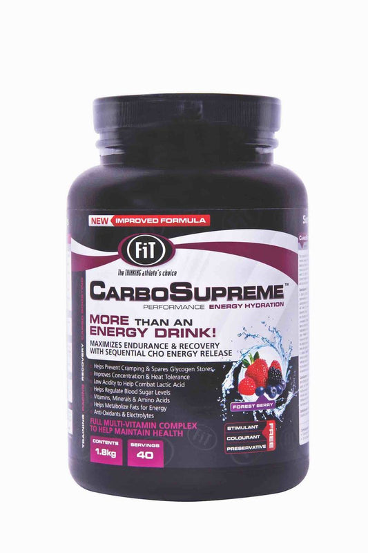 FiT Sports CarboSupreme Race Sports Drink, 1.8kg 40 Servings-Forest Berry