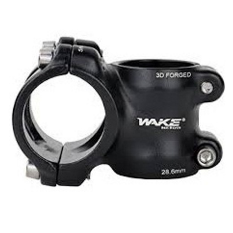 Wake 3D Forged Alloy Bicycle Stem 7 degree Black 35mm
