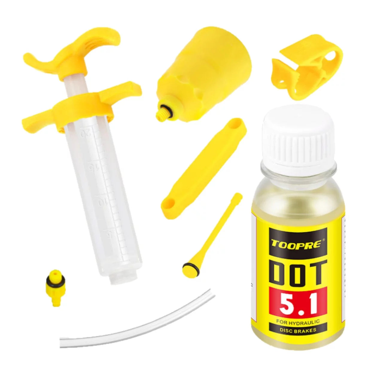 Toopre Essential Cycling Disc Brake Bleed Kit with SRAM Compatible DOT Oil