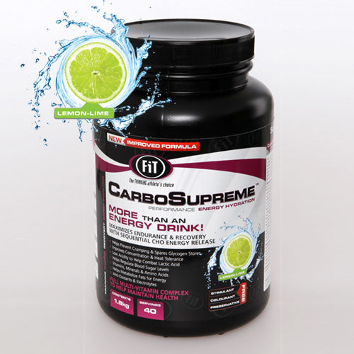 FiT Sports CarboSupreme Race Sports Drink, 1.8kg 40 Servings-Lemon-Lime