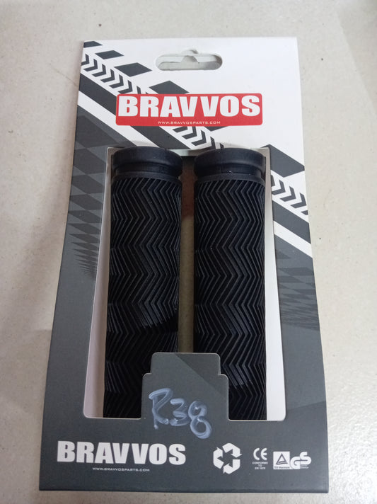 Bravvos MTB Handlebar Grips Kolrado Kraton Rubber Black 120mm