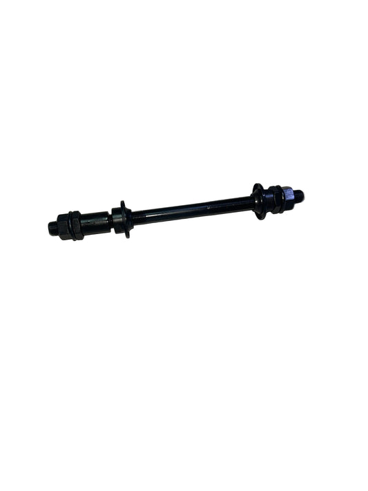 BRAVVOS AXLE REAR MTB 3/8*175MM W/D/CAP BLACK 006AXL058