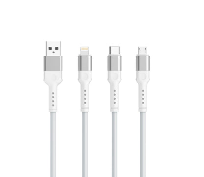 Red-E Timewarp 3-in-1 Silicon Cable 1m