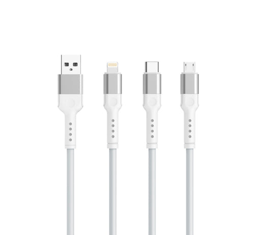 Red-E Timewarp 3-in-1 Silicon Cable 1m