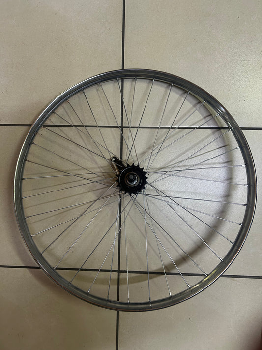 Wheel Rear Bravvos 26X2 Balloon Bravvos Black Pedal Hub Crome WHE294