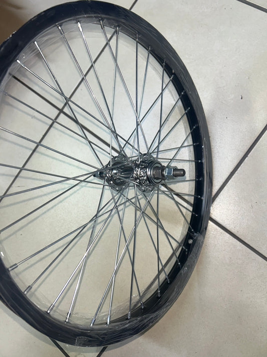 Wheel rear Bravvos 20 Steel 36H Freewheel Hub black WHE252