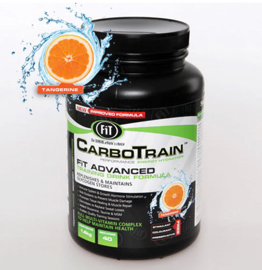 FiT Sports CarboTrain Race Sports Drink, 1.6kg 40 Servings-Tangerine