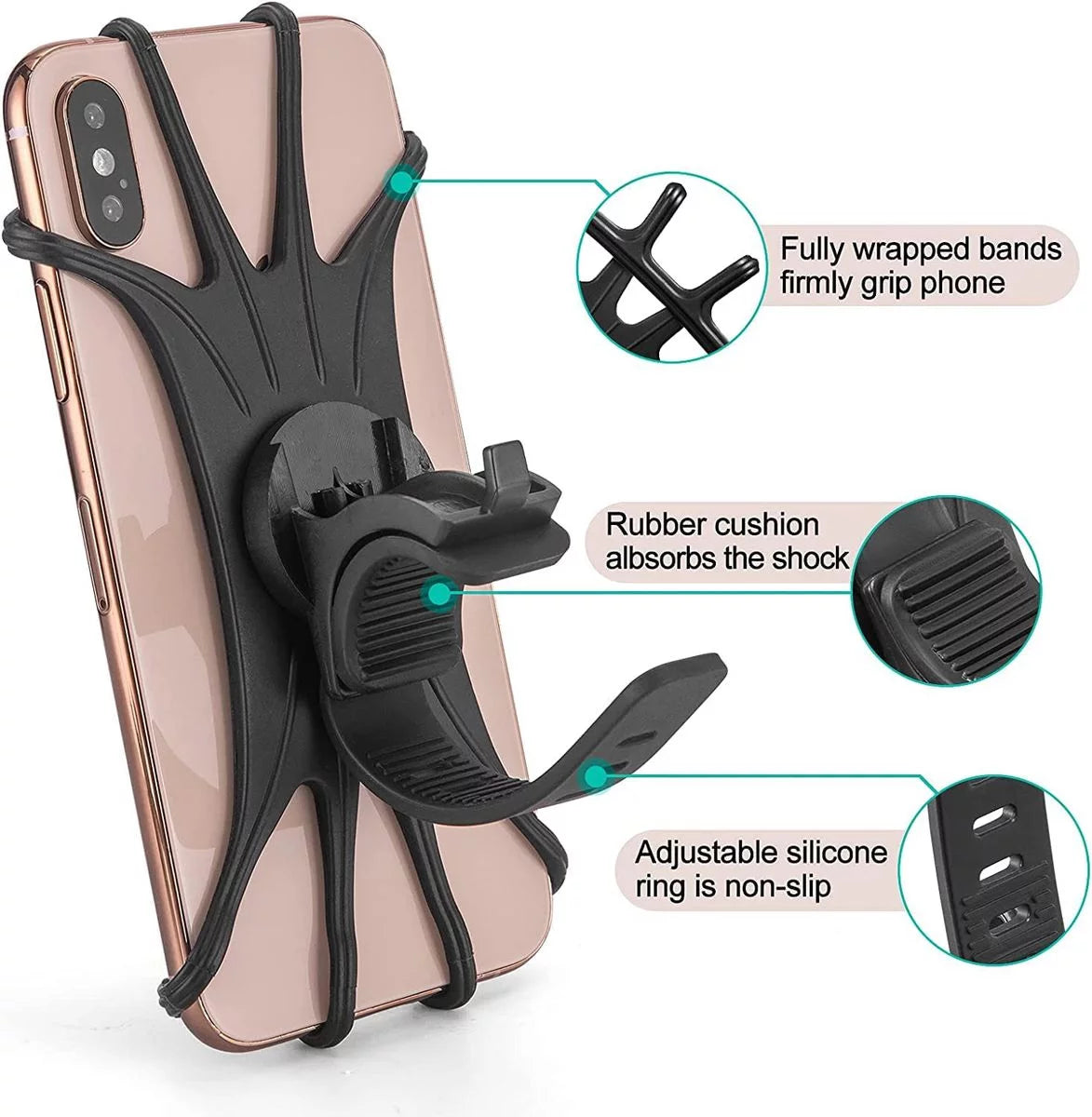 Fluir Essential Bicycle 360° Rubber Phone Holder
