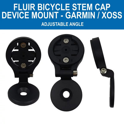 Fluir Bicycle Stem Cap Device Mount Bracket for Garmin / XOSS FL751