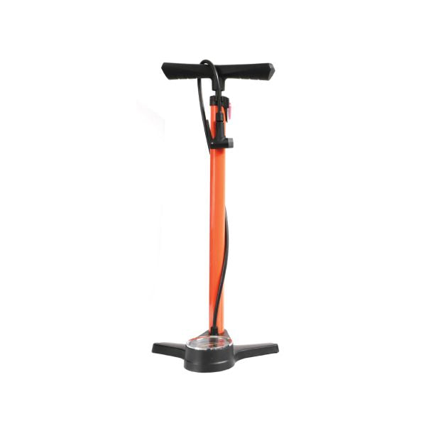 Speedmaster Alloy Floor Pump Smartie W/Guage&Smrt Head - Orange