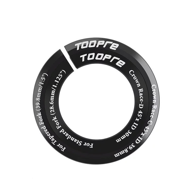 Toopre Bicycle Crown Race Reducer Adaptor – Straight Fork to Tapered Head Tube (28.6mm to 39.8mm) 45°
