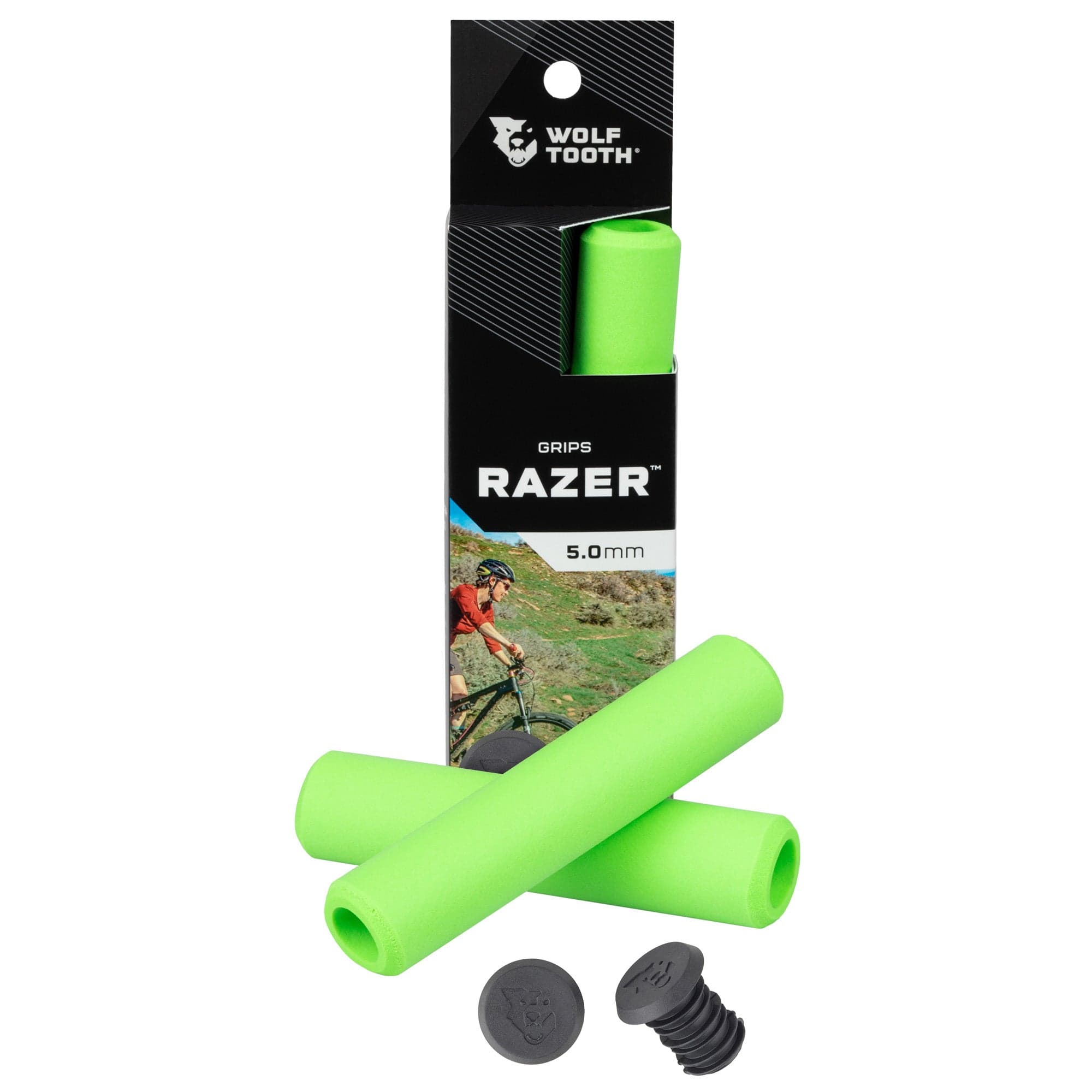 Wolf Tooth Razer Handlebar Grips 5.0mm Green
