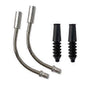 2pairs Bike Aluminum Alloy V-Shaped Brake Noodle Cable, Bicycle Brake Line Guide Pipe with Rubber Boot Covers, Mountain Road Bicycle